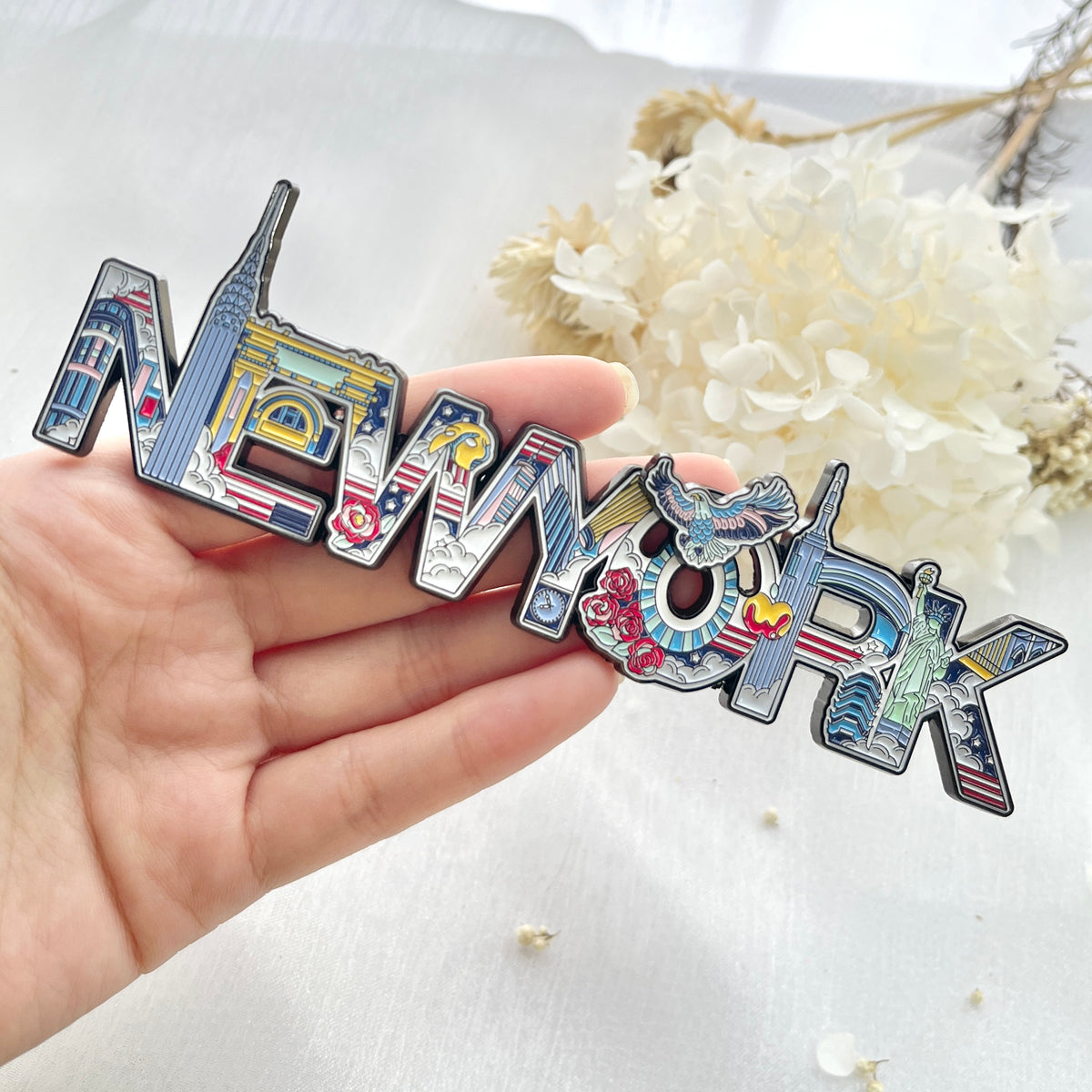 New York Lettering Fridge Magnet