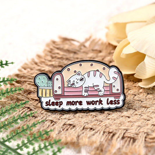 Sleeping Cat Badge
